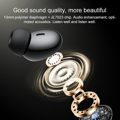 Black Wireless Bluetooth Earphones - Tws26