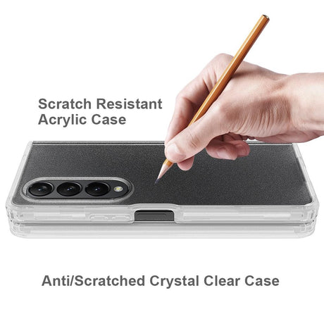 For Samsung Galaxy z Fold4 5G Transparent Frosted Hard Case - Pc + Tpu