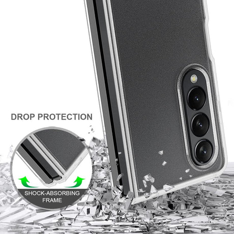 For Samsung Galaxy z Fold4 5G Transparent Frosted Hard Case - Pc + Tpu