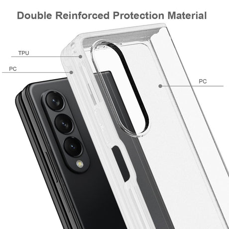 For Samsung Galaxy z Fold4 5G Transparent Frosted Hard Case - Pc + Tpu