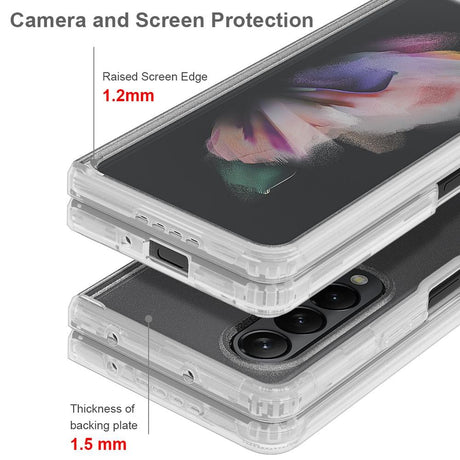 For Samsung Galaxy z Fold4 5G Transparent Frosted Hard Case - Pc + Tpu