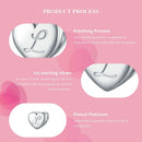 925 Sterling Silver Platinum Plated Love Letters Diy Beads In - L
