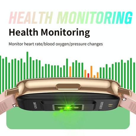 1.47 Inch Steel Strap Ip67 Waterproof Smart Watch Support Heart Rate / Blood Pressure Gold