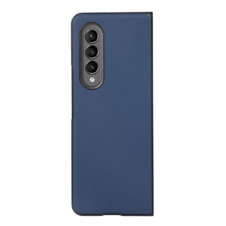 Fold 4 Cross Texture Pu Leather Case - Black