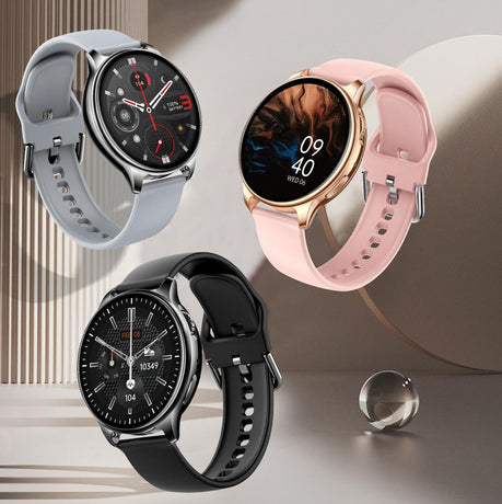 1.32 Inch Bluetooth Calling Smart Watch With Rotary Button - Pink