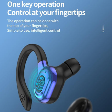 Wireless Bluetooth Earphones with Charging Case - F8 - Black Single Ear