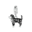925 Sterling Silver Gold Plated Border Collie Bracelet
