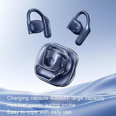 Crystal Air Conduction Bluetooth Earphones - Openbuds Ows - White