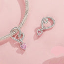 925 Sterling Silver Twisted Rope Heart Pendant Beads