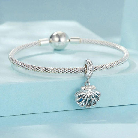 925 Sterling Silver Openable Scallop Bead Pendant