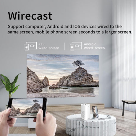 Portable Mini Led Projector - 800 Lumens 480X360 Resolution - White