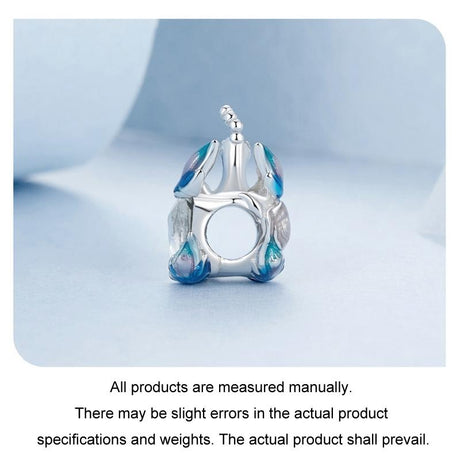 925 Sterling Silver Colorful Peacock Diy Beads