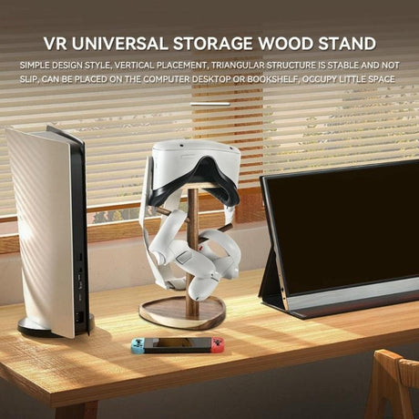Acacia Vr Helmet Storage Rack for Quest 2 and Pico 3 / 4 - Walnut
