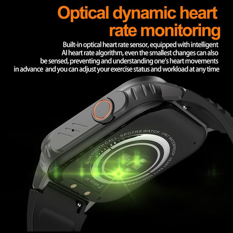 2.01 Inch Waterproof Smart Watch With Bluetooth Call & Health Tracking - Orange