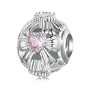 925 Sterling Silver Platinum Plated Sweet Bow Diy Beads