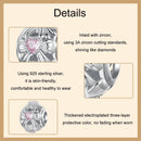 925 Sterling Silver Platinum Plated Sweet Bow Diy Beads