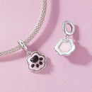 925 Sterling Silver Platinum Plated Luminous Cat Claw Pendant