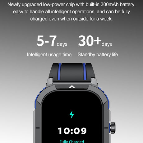 2.06 Inch Bt5.3 Ip68 Sport Smart Watch Bluetooth Call / Message / Health - Orange