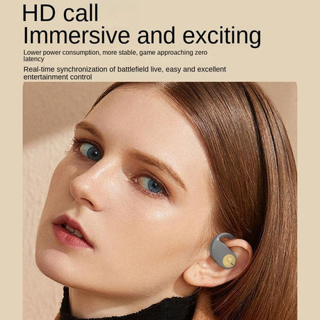 Wireless Bone Conduction Bluetooth Earphones for Sports - Black
