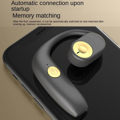 Wireless Bone Conduction Bluetooth Earphones for Sports - Black