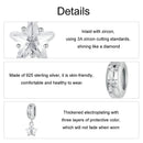 925 Sterling Silver Platinum Plated Starlight Five Pointed Star Diy Beads