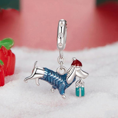 925 Sterling Silver Dachshund Pendant Animal Beads