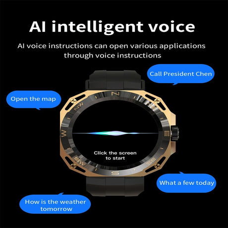 Smart Watch With Heart And Blood Monitoring Colour Screen - Black