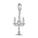 925 Sterling Silver Retro Pattern Candlestick Pendant In