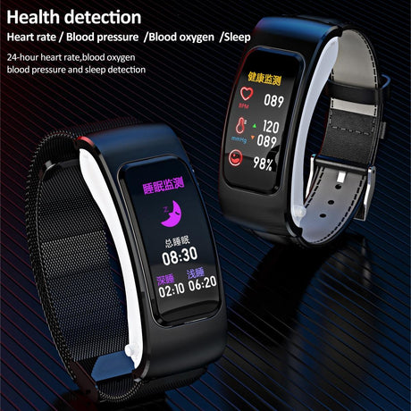 1.08 Inch Waterproof Smart Watch With Bluetooth Call - Black