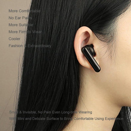 Mini Touch Control Tws Wireless Earphones with Mic & Charger Box - Black