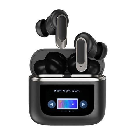 Wireless Anc Bluetooth Earphones with Touch Screen and Active Noise Reduction - Champagne Gold
