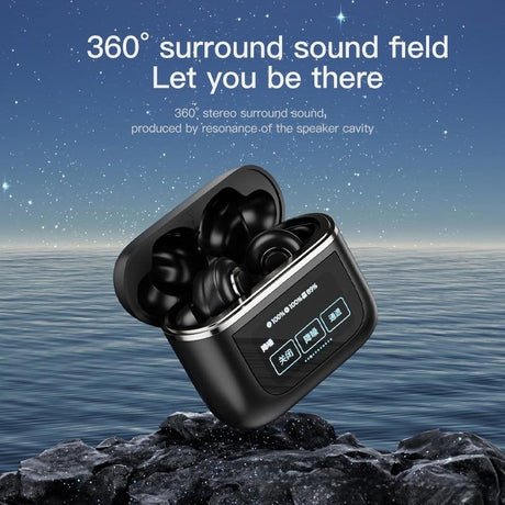 Wireless Anc Bluetooth Earphones with Touch Screen and Active Noise Reduction - Champagne Gold