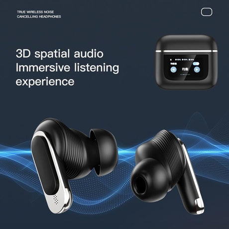 Wireless Anc Bluetooth Earphones with Touch Screen and Active Noise Reduction - Champagne Gold