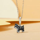 925 Sterling Silver Schnauzer Bracelet With Gold Beads