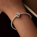 925 Sterling Silver Infinity Love Bracelet With Heart Beads