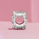 925 Sterling Silver Platinum Plated Heart Shaped Beads Bracelet