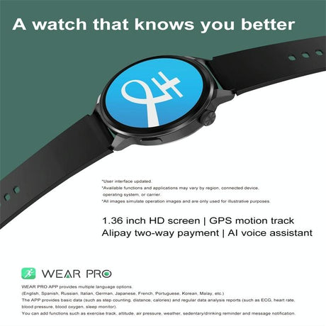 Silicone Band Smart Watch With Colour Screen - Black