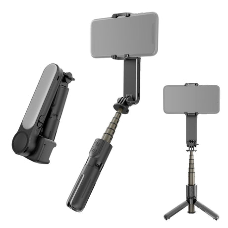 Mini Folding Gimbal Stabilizer with Tripod - Black
