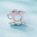 925 Sterling Silver Flower Beaded Bracelet For Coffee Lovers