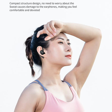 Wireless Stereo Earphones with Charging Case - Black
