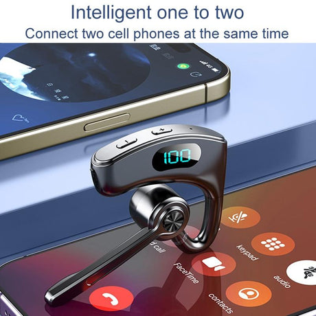 Bone Conduction Gaming Bluetooth Earphones with Noise Reduction - Black
