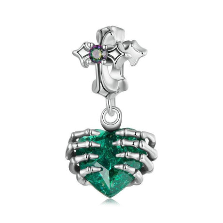 925 Sterling Silver Cross Skull Heart Bracelet Beaded Accessory