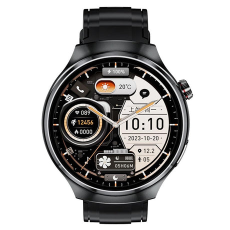 1.46 Inch Colour Screen Smart Watch Support Bluetooth Call / Heart Rate Monitoring - Black