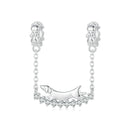 925 Sterling Silver Dachshund Beaded Bracelet