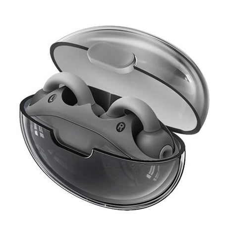 Wireless Bluetooth Earphone - Transparent Ear Clip - Ows Sports - Star Black