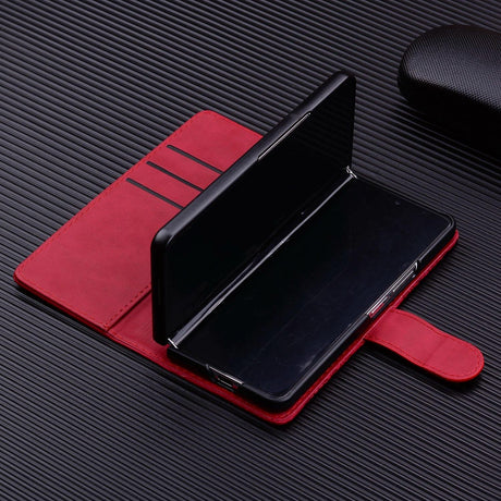 For Samsung Galaxy Z Fold4 5G Dual Fold Mandala Leather Case - Embossed Design - Brown