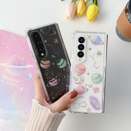 For Samsung Galaxy Z Fold4 5G Sparkling Tpu Case - Glitter Epoxy