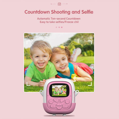 720P Hd Reversible Mini Digital Camera For Children - Cartoon Print