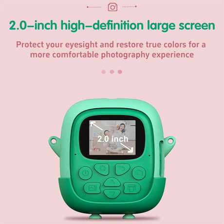720P Hd Reversible Mini Digital Camera For Children - Cartoon Print