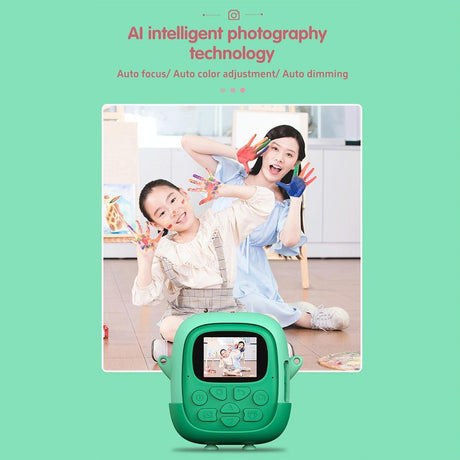 720P Hd Reversible Mini Digital Camera For Children - Cartoon Print